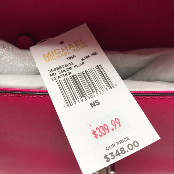 ➕ Michael Kors Tina medium shoulder ultra pink NWT - Picture 5 of 5